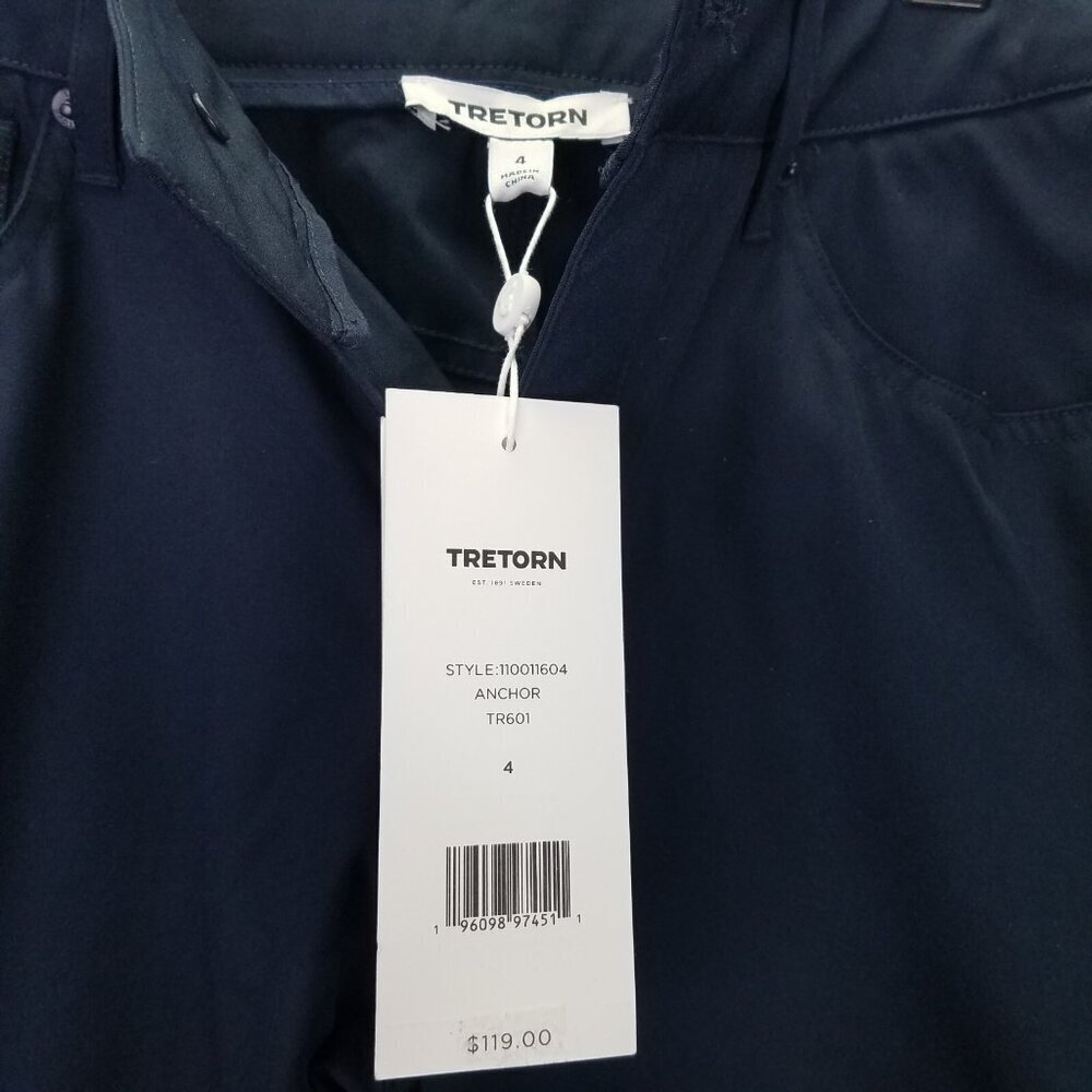 Tretorn Cropped Cuffed Pants Women's 4 Lightweight Pedal Pushers Golf Black NEW - Picture 12 of 16